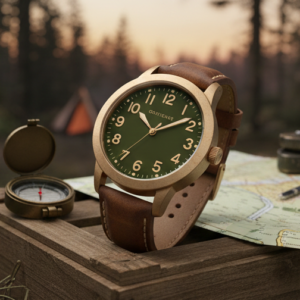 Vintage Bronze Field Watch (Stylized)